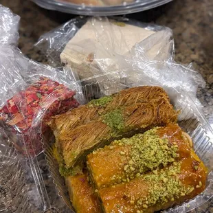 Baklava, halva, Turkish delight