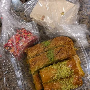 Baklava, halva, Turkish delight