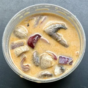 Chicken Coconut Soup (Tom Hai Gai) with Shrimp