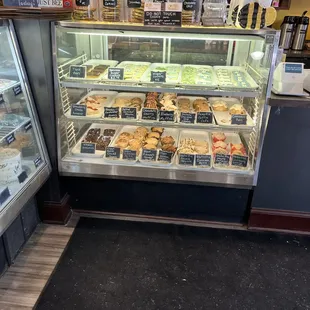 a display of baked goods