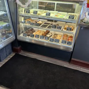 a display of baked goods