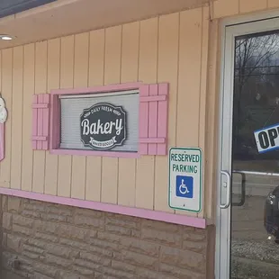 he outside of the building