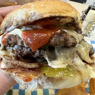 Double burger.  Built to order