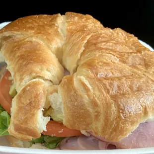 Ham on Croissant Bread