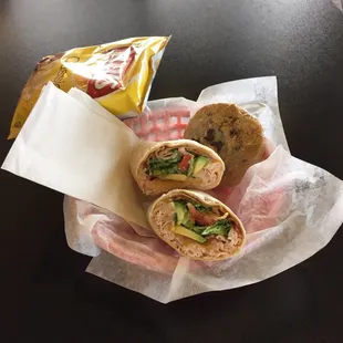 Delicious turkey wrap at HBH!