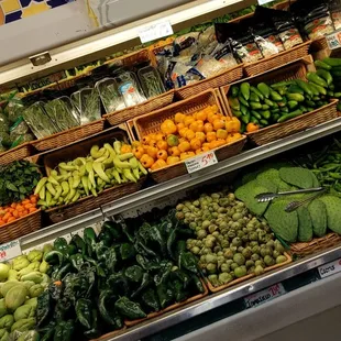 a display of vegetables