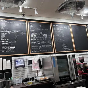 menus on the wall
