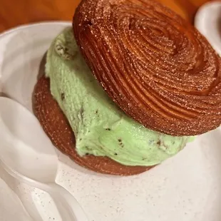 Chocolate mint churro sandwich