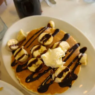 Banana Chocolate pancakes.