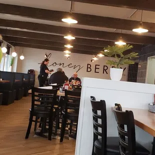 the interior of the restaurant