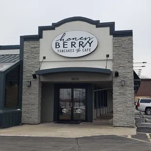 the front of the building