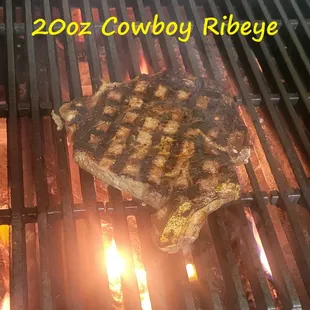 a steak on the grill