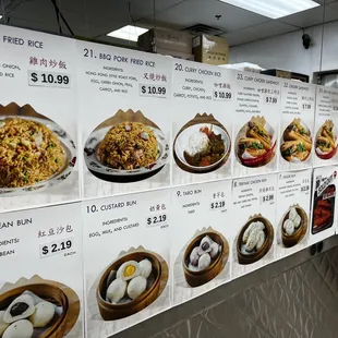 a variety of food items