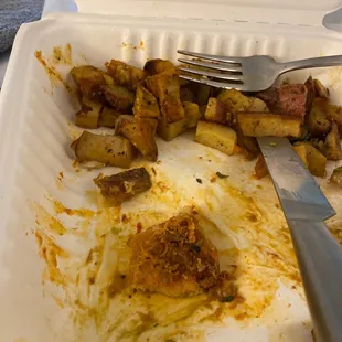 leftover pork breakfast so good