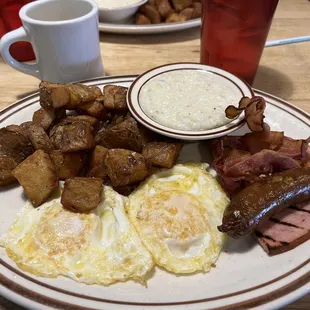 Sampler Breakfast is huge and filling.
