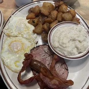Rest of Big Pancake Breakfast with eggs ordered over medium