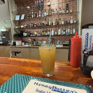 Tropical Mimosa and bar view