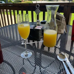 Mimosa's on the patio