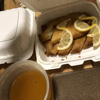 Deep Fried Chicken with Lemon Sauce