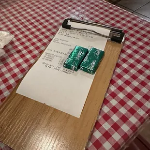 Mints with the check!