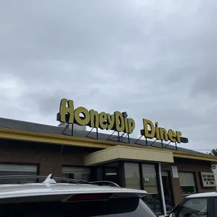 the front of the restaurant