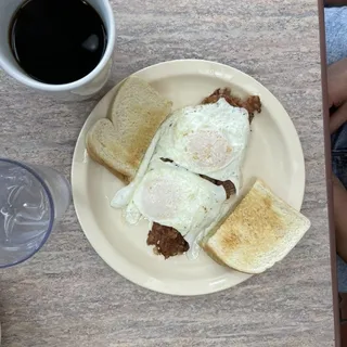 Corned Beef Hash, 2 Eggs and Toast