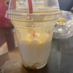 Yo mango with caramel