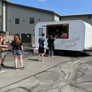 The cutest donut trailer set up outside of Duma Meat Market in Mogadore!