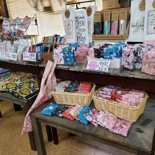 a variety of items on display