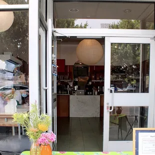 Order at this cute table here.