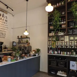 the interior of the cafe