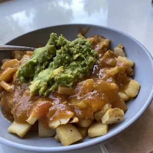 Vegan with green chili and avocado