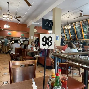 98 was a very good year. And our table number.
