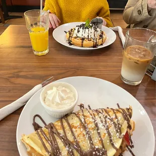 Banana + Strawberry Crepe