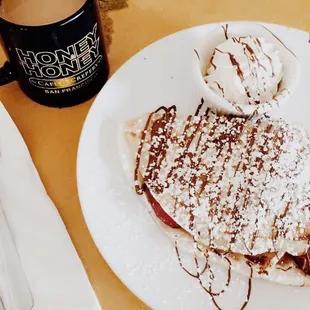 Filled Strawberry Crepes