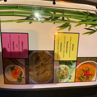 a menu for a restaurant