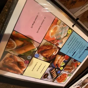 a menu for a restaurant