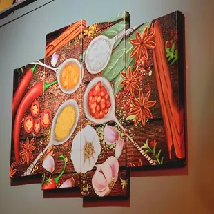 spices and spices in bowls