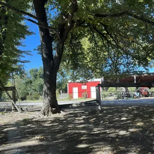 Bathrooms there are nice and clean ! ( The red building )