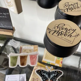 a variety of items on display