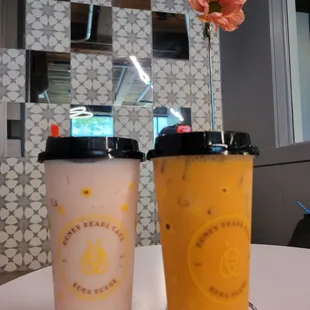 Mango Berry Breeze and Thai Milk Tea
