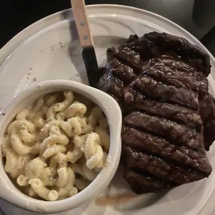 Steak and jalapeño mac and cheese. Was perfect