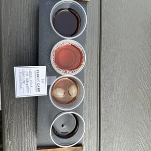 a variety of sauces