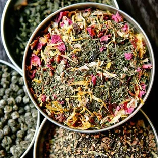 a variety of herbs