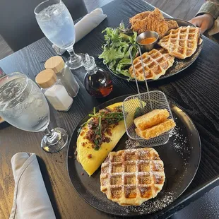 food, waffles
