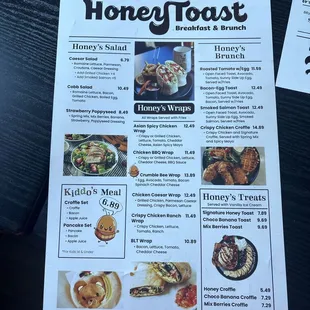 Brunch menu