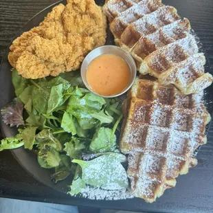 waffles, food