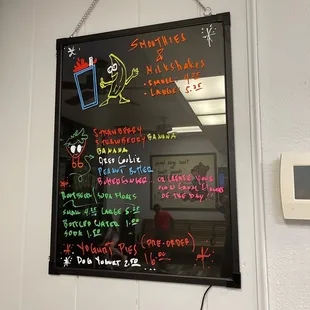 a blackboard with writing on it