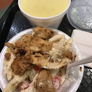 Chicken ziti and lemon rice soup