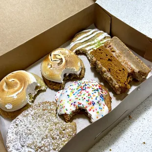 Lemon Meringue; smores; Key Lime Pie; Strawberry Pop Tart; Pumpkin Brownie